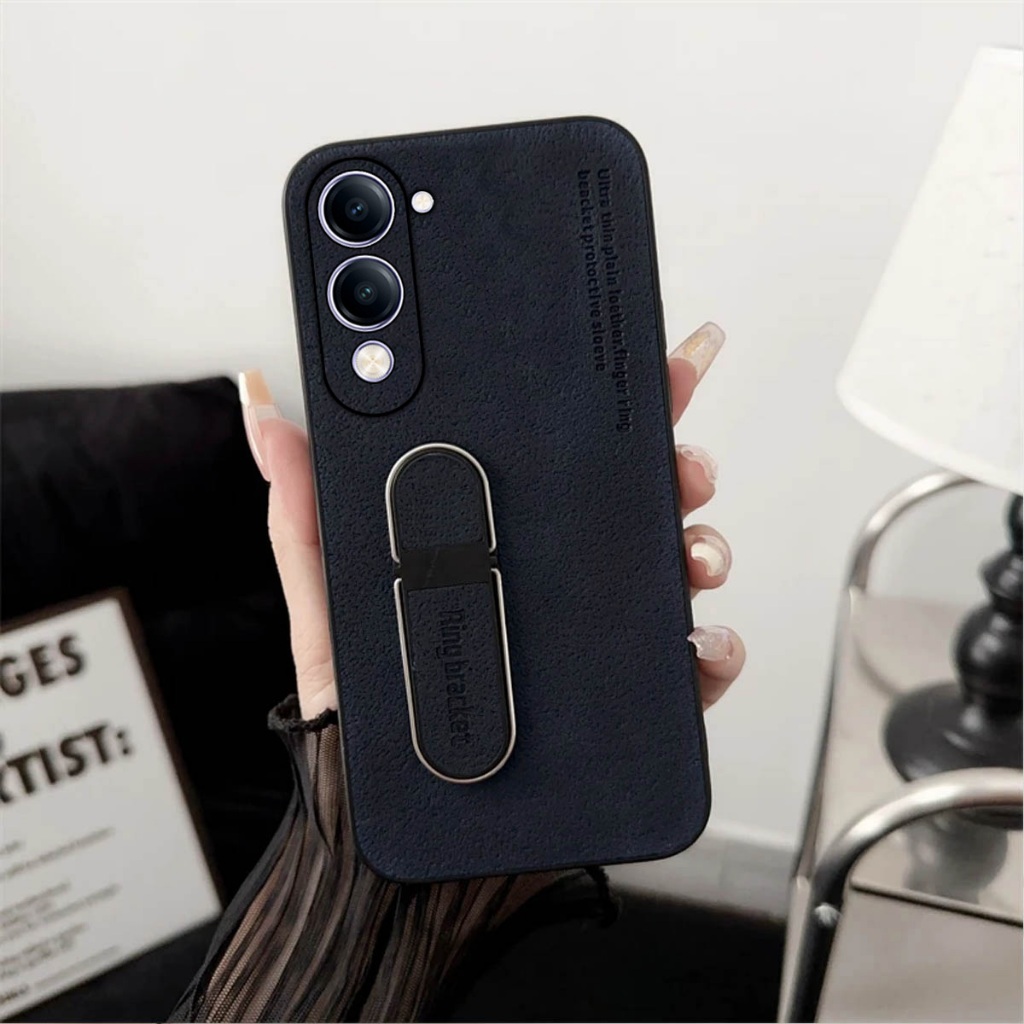 ล่าสุด Vivo Y04/YO4S/Y19S GT 5G Plus Luxury Case Standing Ring Holder Slim Armor Protect Camera