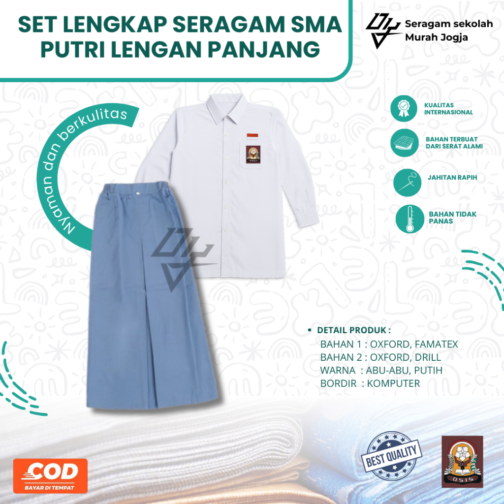 JOGJA SCHOOL UNIFORM ชุดสูง SCHOOL UNIFORM SET GIRLS HIGH SCHOOL UNIFORM SET PREMIUM HIGH SCHOOL UNI
