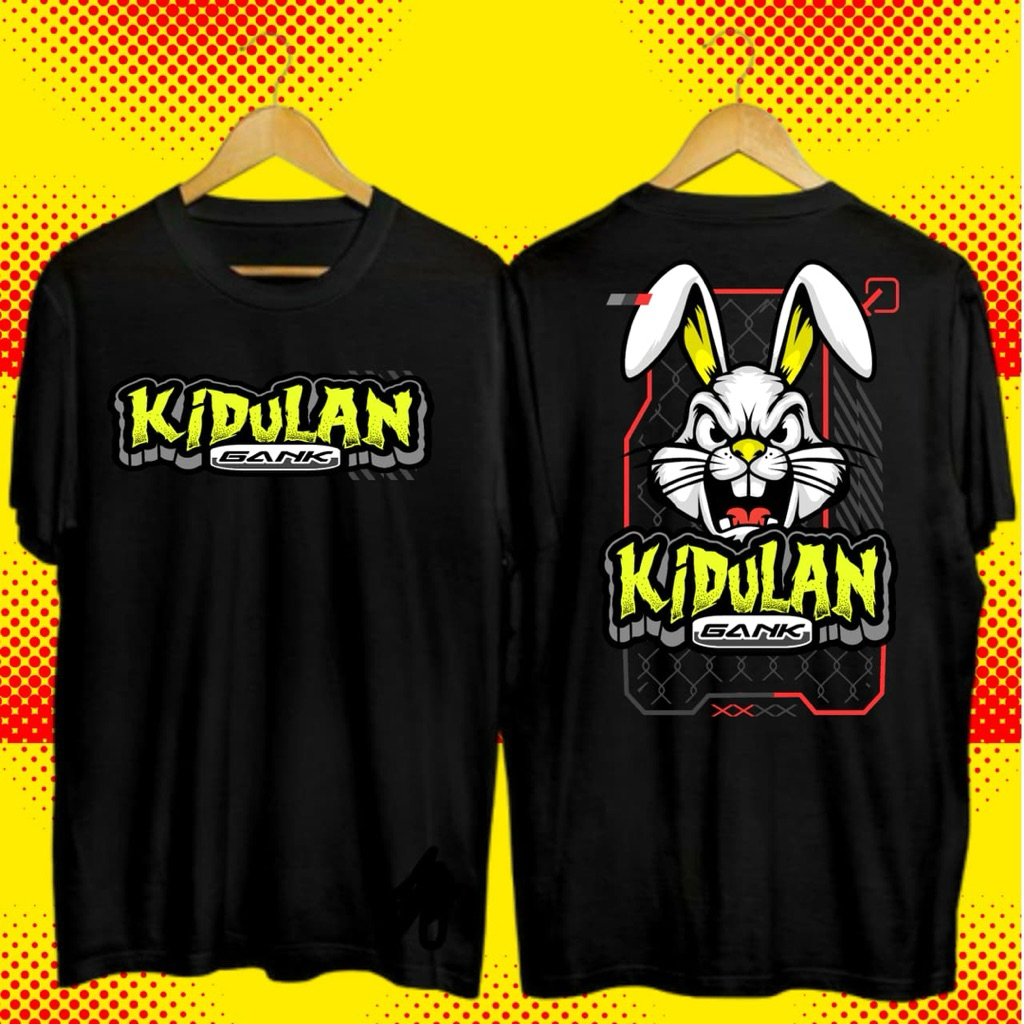 KIDULAN GANK YOUTH RABBIT เสื้อยืด Racing Design เสื้อฟรีสติ๊กเกอร์-PEMUDA RT RW ผ้าฝ้าย PE นุ่ม 24s
