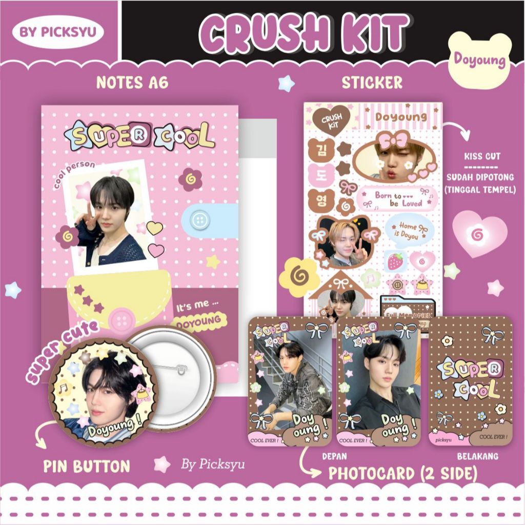 TREASURE CRUSH KIT II NOTEBOOK - PIN - สติ๊กเกอร์ - โฟโต้การ์ด UNOFF TREASURE