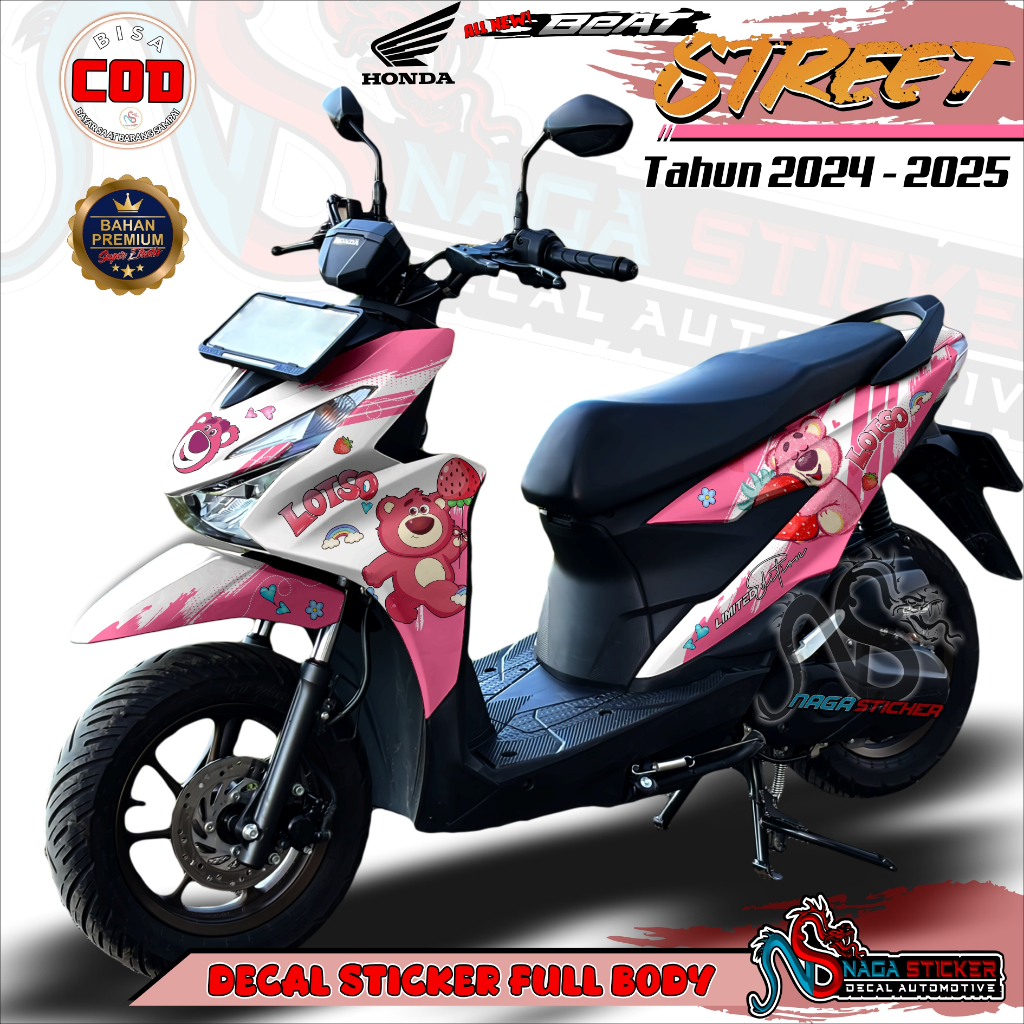 สติ๊กเกอร์ Full Body Decal HONDA Beat Street 2024 - 2025Lotso Motif NS10536 Design สามารถปรับแต่งได้