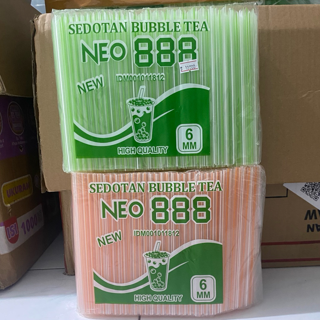หลอดชานมไข่มุก นีโอ 888 6มม