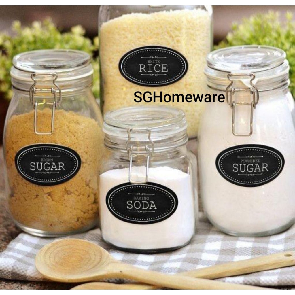 PREMIUM ขวดแก้วสุญญากาศ 800ml 1000ml 1600ml โหลแก้วสี่เหลี่ยม