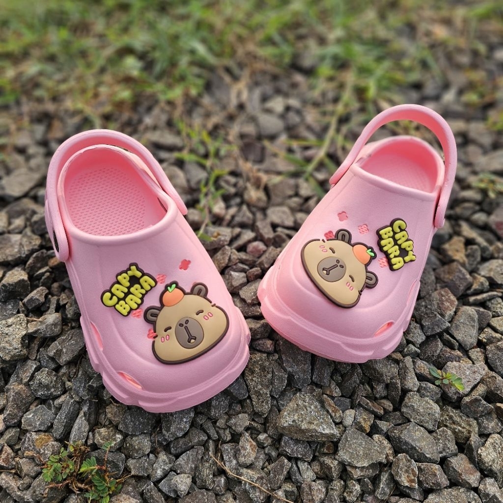 รองเท้าแตะ Capybara สําหรับเด็ก Baim พร้อมฟรี Jibbitz อินเทรนด์ล่าสุด 2025 - 8002-7
