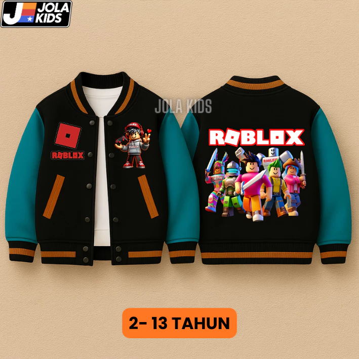 Roblox Varsity Baseball Jacket สําหรับเด็กชายและเด็กหญิง อายุ 2-12 ปี JOLAKIDS