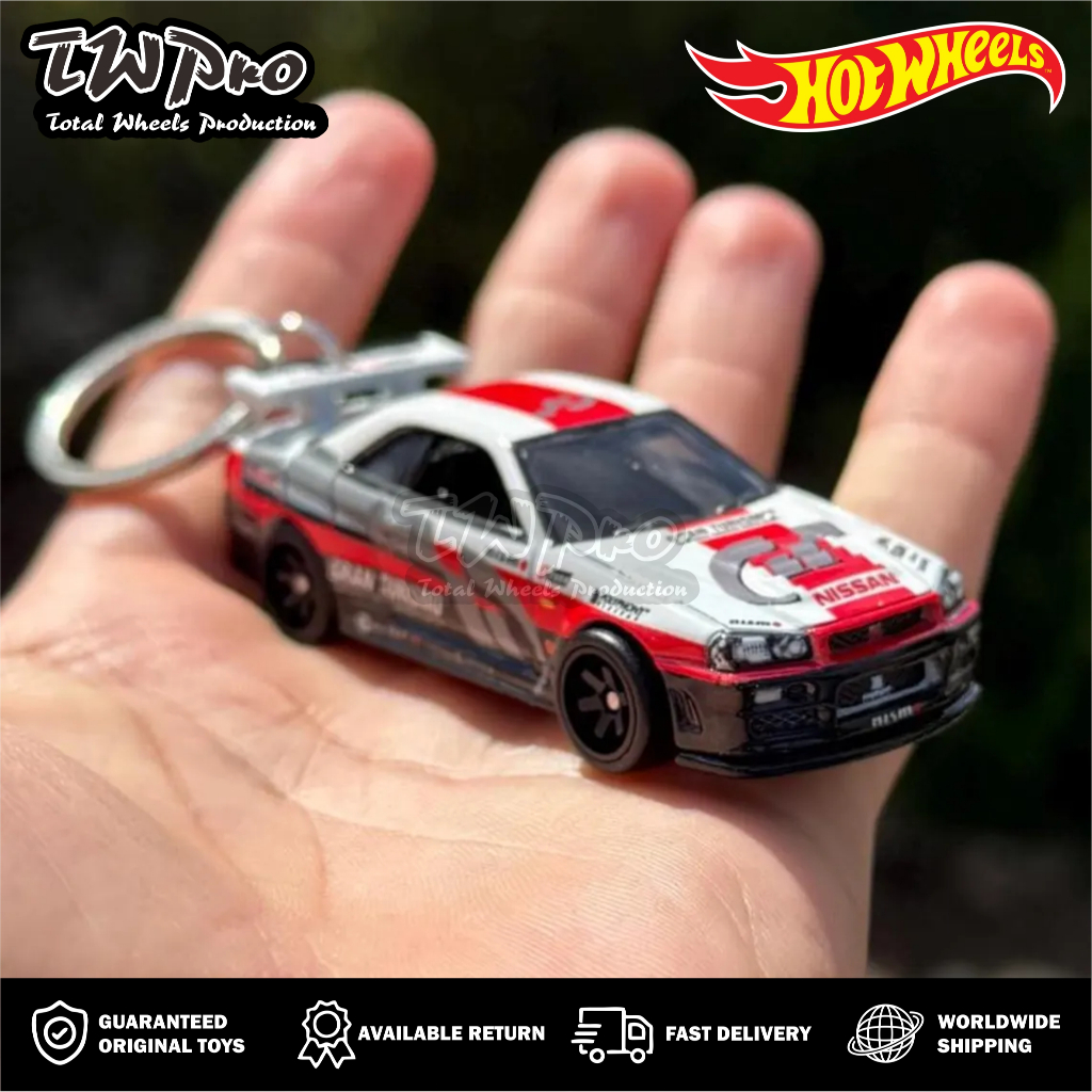 GANTUNGAN HOT WHEELS PREMIUM KEYCHAIN Gran Turismo Nissan GTR R34 - KEYRING - KE