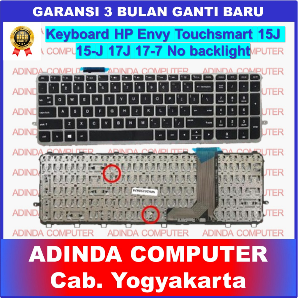 HP Envy Touchsmart Keyboard 15j 15-J 15-j100 15t-J000 15t-j100 15z-j000 17-j000 17t-j000 กรอบเงินไม่