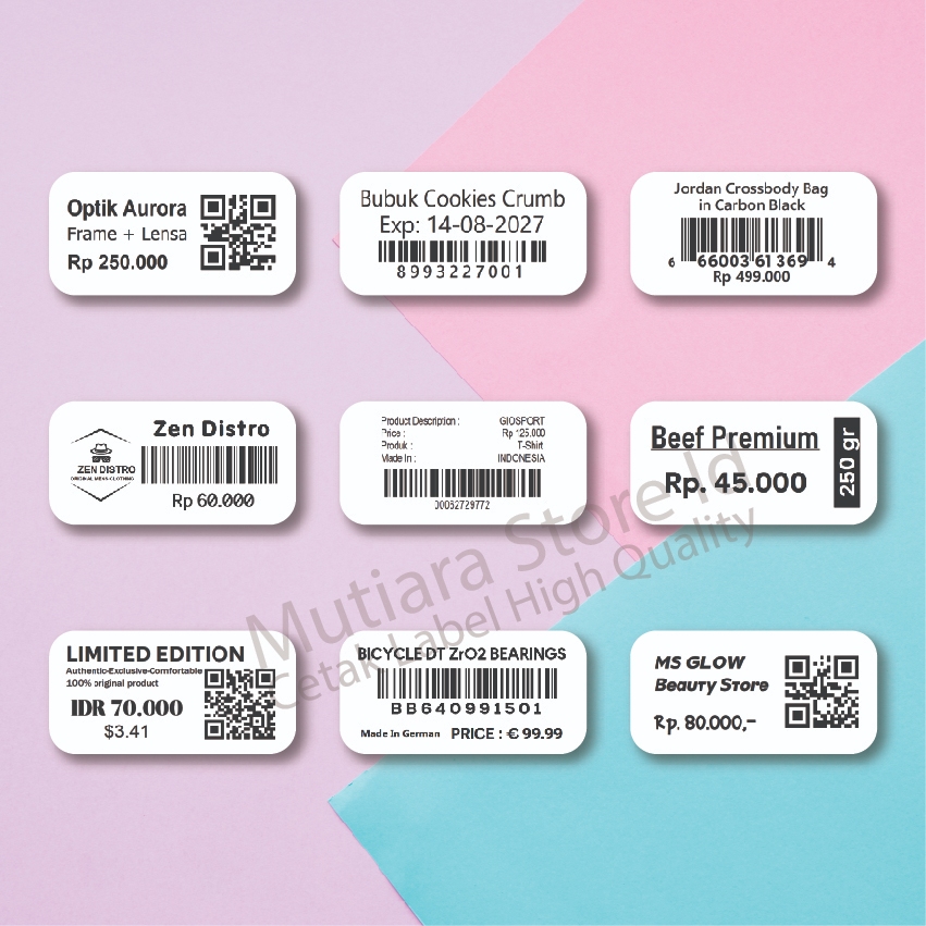 พิมพ์ราคาฉลาก BARCODE 30x30mm / 3x3cm QR BARCODE INVITATION