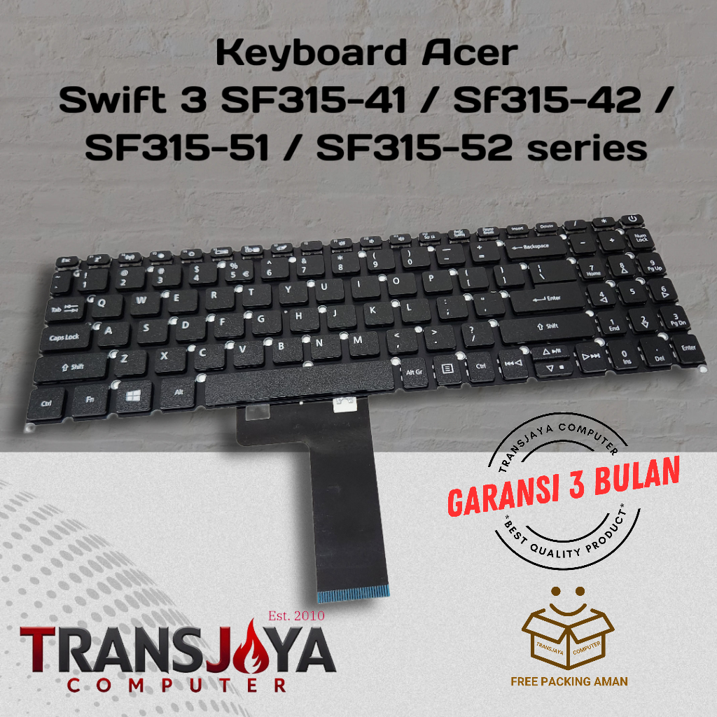 Acer Swift 3 SF315 SF315-41 SF315-42 SF315-51 SF315-52 Aspire A315-42 A315-54 A315-55 คีย์บอร์ด