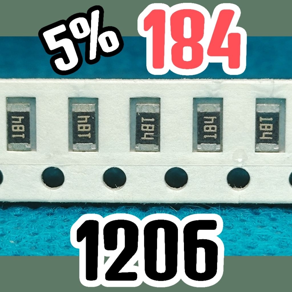 10 ชิ้น ตัวต้านทานชิป smd 184 5% ขนาด 1206 3216 180Kohm 180 Kohm 180K โอห์ม