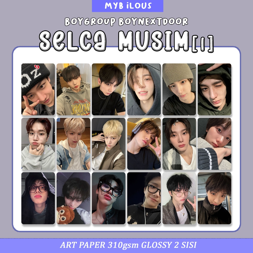 [MUSIM 1] BOYNEXTDOOR BND SUNGHO RIWOO JAEHYUN TASAN LEEHAN WONAHAKID PHOTOCARD FANMADE