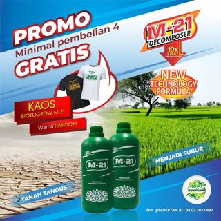 M21 Dekomposer - Pupuk Pembenah Tanah - Pupuk Tanah - Pupuk Penyubur Tanah - Teknologi Mikrobakteri