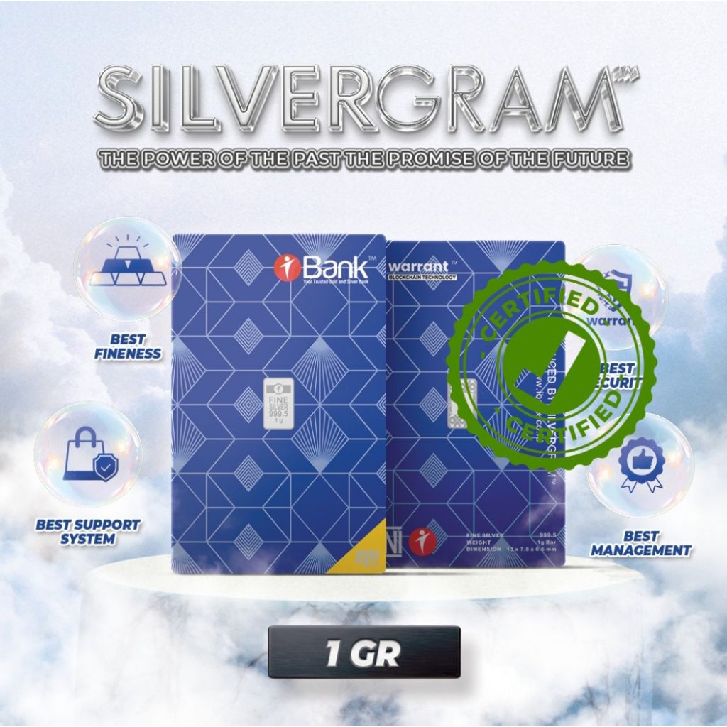 Pure SILVER Bars Silvergram FINE SILVER 1 กรัม