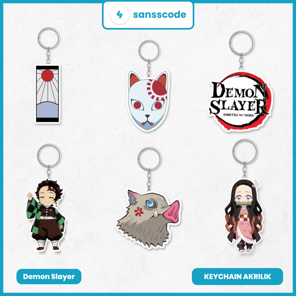 GANTUNGAN พวงกุญแจอนิเมะดาบพิฆาตอสูรอะคริลิค - Tanjiro, Nezuko, พวงกุญแจตัวละคร Inosuke | พวงกุญแจที