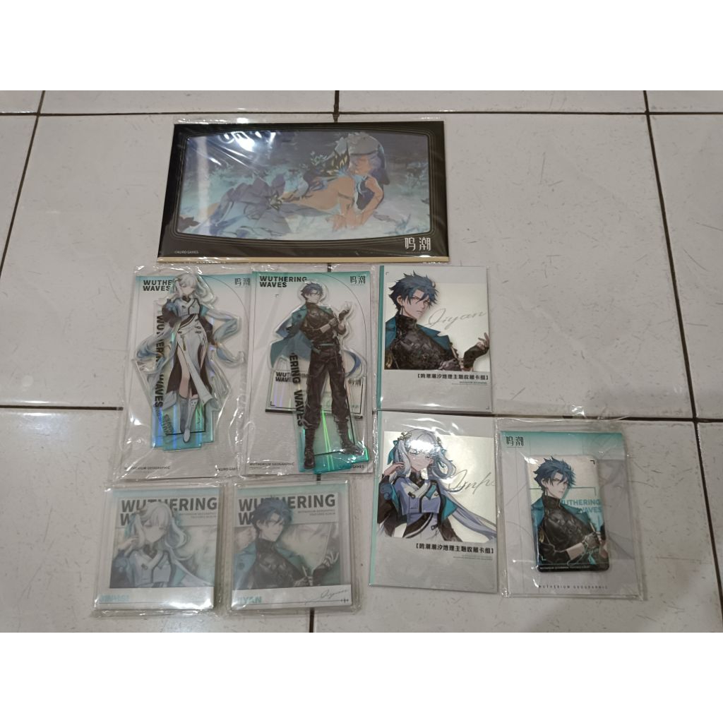 Wuthering Waves wuwa Jiyan Jinshi Shorekeeper Stande Collab Shikishi การ์ดป้ายแม่เหล็กอะคริลิค