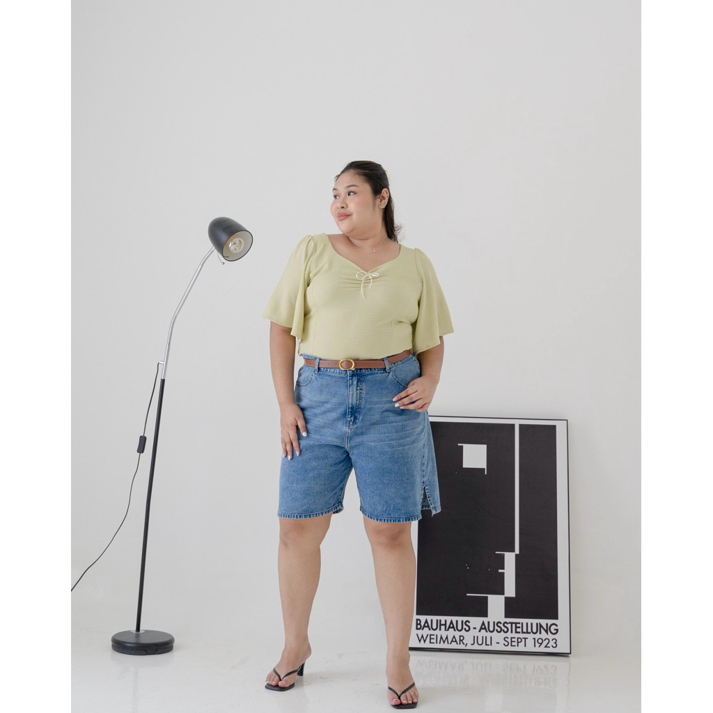 JEMMA JORTS DENIM PANTS - Baggylooks