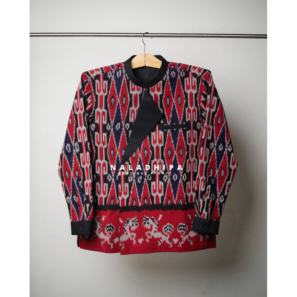 KEMEJA NALADHIPA WOVEN SHIRT (JANITRA SHIRT) - PREMIUM WOVEN SHIRT - SUMBA MOTIF BLANKET WOVEN SHIRT