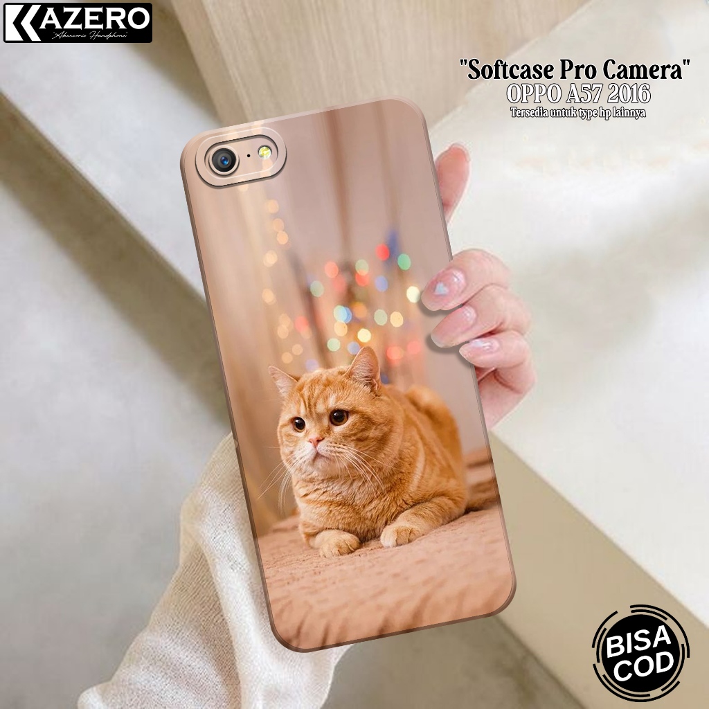 HP OPPO A57 2016 แฟชั่นกรณีแมวซิลิโคน Pro กล้อง Softcase OPPO A57 2016 เคสโทรศัพท์ซิลิโคน Pro กล้อง 