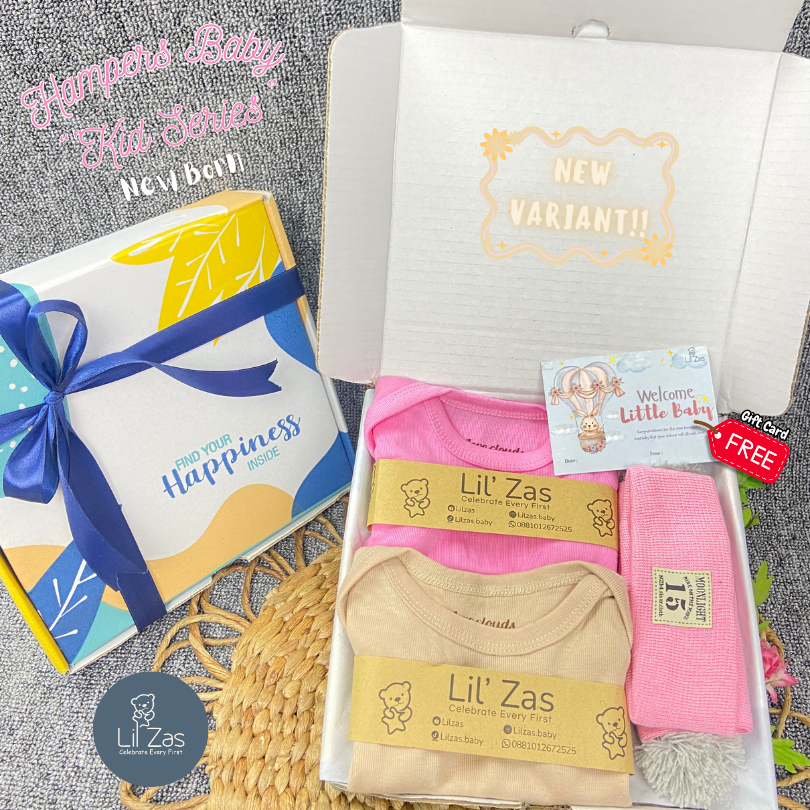 LILL ZAS - KID Series NewBorn Hampers Set/ Baby Jumper 0-6 เดือน/หมวกถักปอมปอม