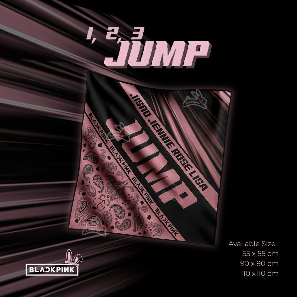 BANDANA KPOP MERCH LIMITED EDITION BLACKPINK DEADLINE TOUR 2025 SCARF SLAYER HIJAB FASHION JENNIE LI