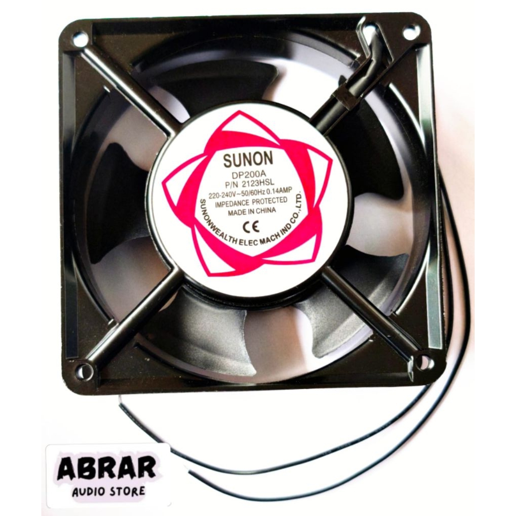 พัดลม AC AC 220V 12038 12x12 Sunon