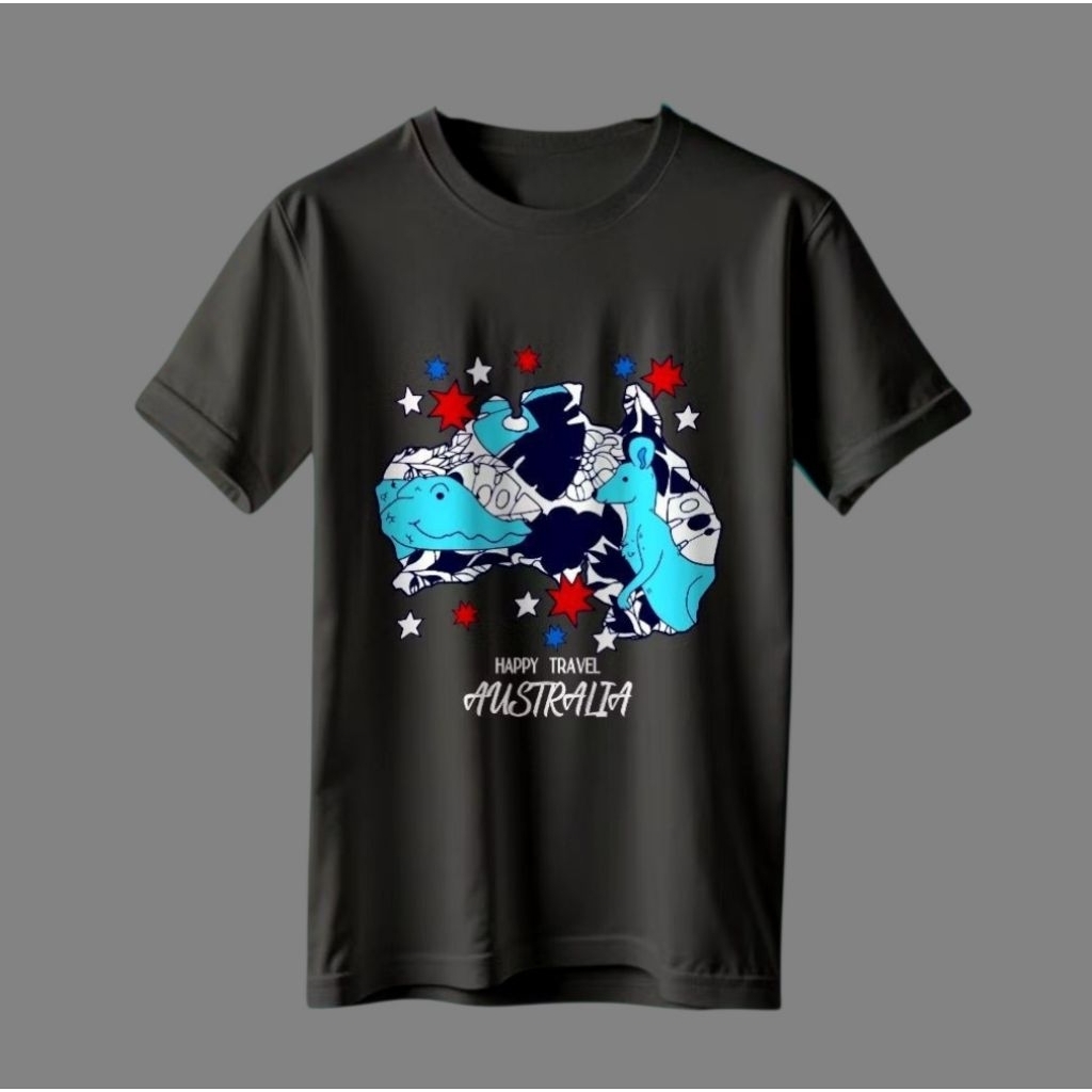 เสื้อยืดโดย Australia HAPPY TRAVEL AUSI