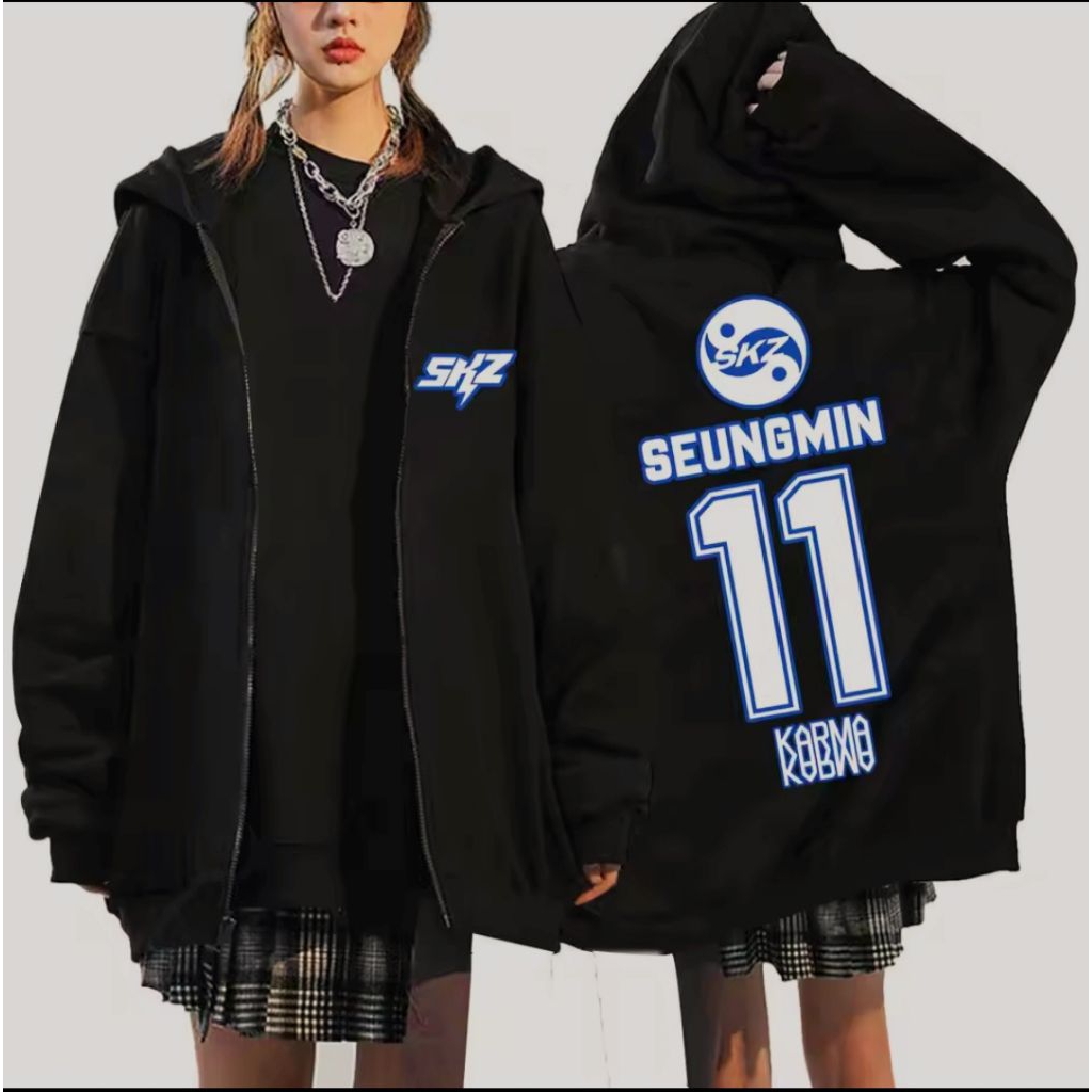 Stray Kids Kpop SKZ KARMA พรีเมี่ยม Oversize สไตล์เกาหลี Hoodie เสื้อกันหนาว SKZ Karma Bangchan Lee 