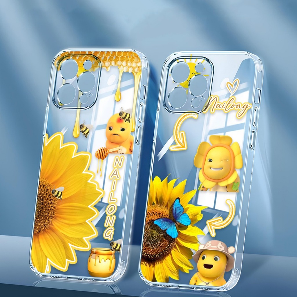 SOFCASE CLEAR CASE DINO NAILONG สําหรับ IPHONE 16 PRMAX 16 PLUS 16 15 PLUS 15 14 PRO 13 12 11 XR XS 