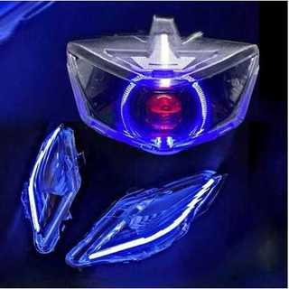 REFLEKTOR LAMPU DEPAN BILED + SEN RUNNING 2 MODE BEAT DELUXE GEN 1 2020 - 2024 SUPER TERANG