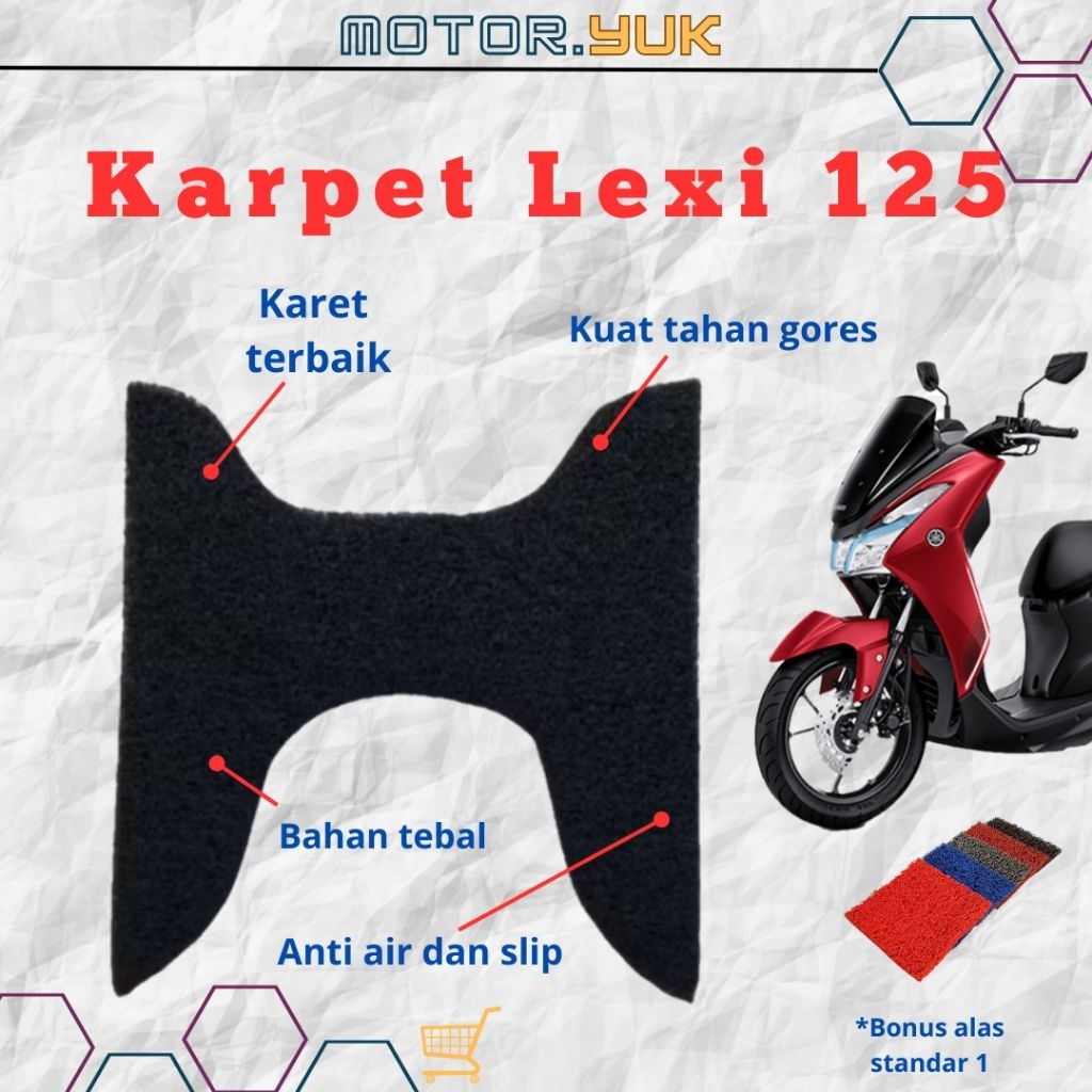 พรม Yamaha Lexi 125 เสื่อเท้าพรีเมี่ยม Lexi 125