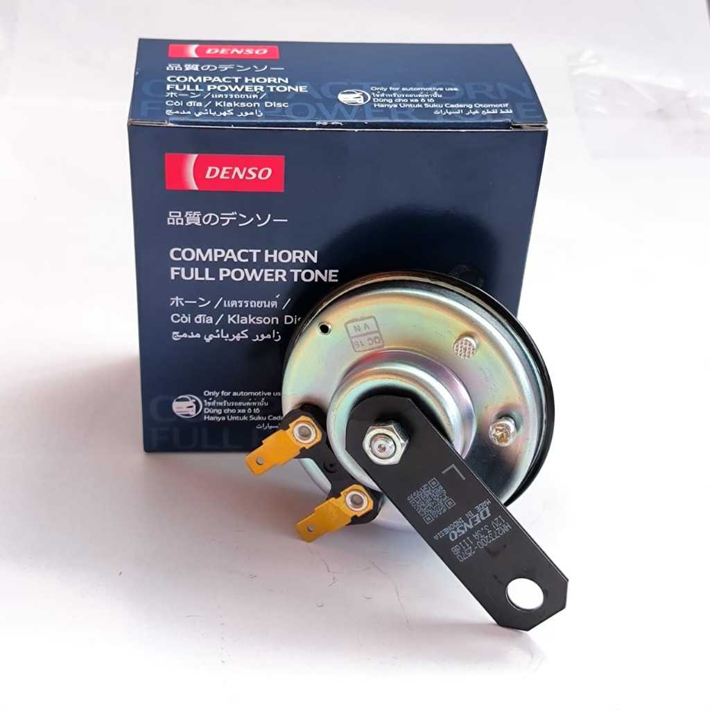 DENSO SINGLE UNIVERSAL DISC HORN 12V JUST INSTALL สําหรับรถจักรยานยนต์ทั้งหมดพร้อม RELAY ต้นฉบับ 100%