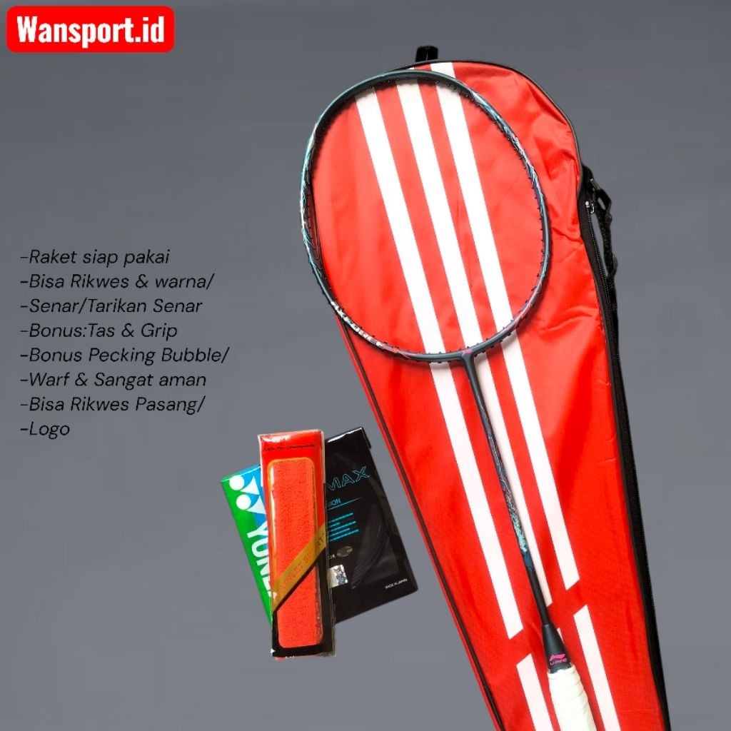 AXFORCE 90 TENSION 28LBS BADMINTON CKET พร้อมใช้พร้อมกระเป๋า BONUS และด้ามจับ