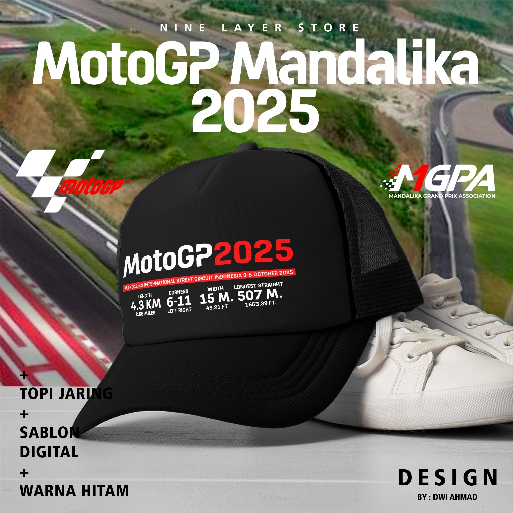 หมวกตาข่าย Mandalika Motogp 2025