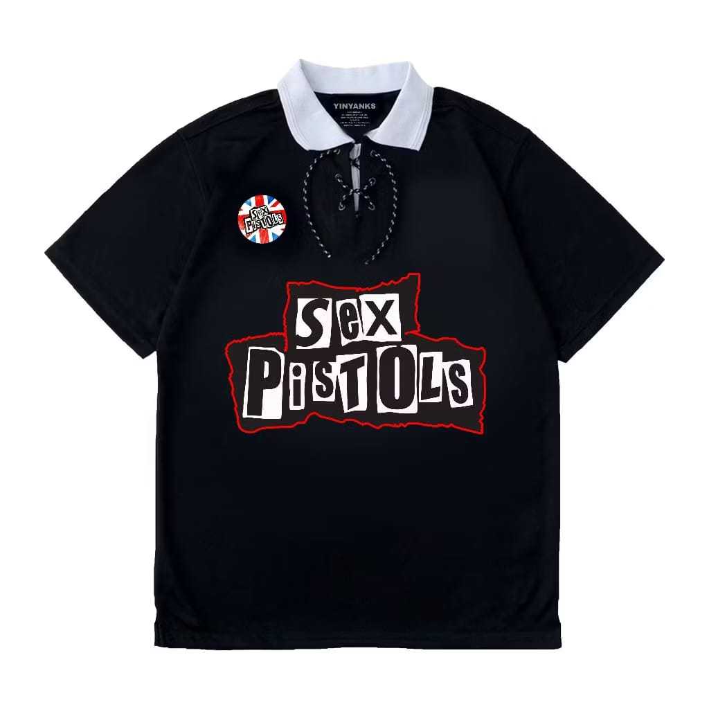 เสื้อยืด Getooxs - เสื้อแข่ง Retro Sex Pistols - เสื้อยืดวงเจอร์ซีย์ Retro Milano