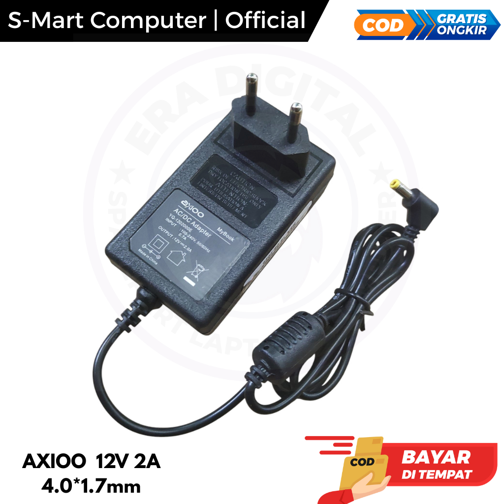 Axioo MYBOOK HYPE 1 HYPE 10 12V 2A DC 4.0x1.7 มม.อะแดปเตอร์ชาร์จคอมพิวเตอร์อัจฉริยะ