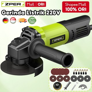 ZPER Mesin Gerinda Angle Grinder Tangan Listrik Penggiling Sudut Portable Multifungsi Untuk Potong