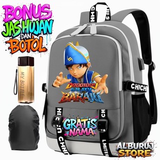Tas Ransel Sekolah Anak Laki-Laki Motif BoBoiBoy Galaxy Baruju + Gratis Nama | Tas Anak SD Muat Laptop & Botol Minum