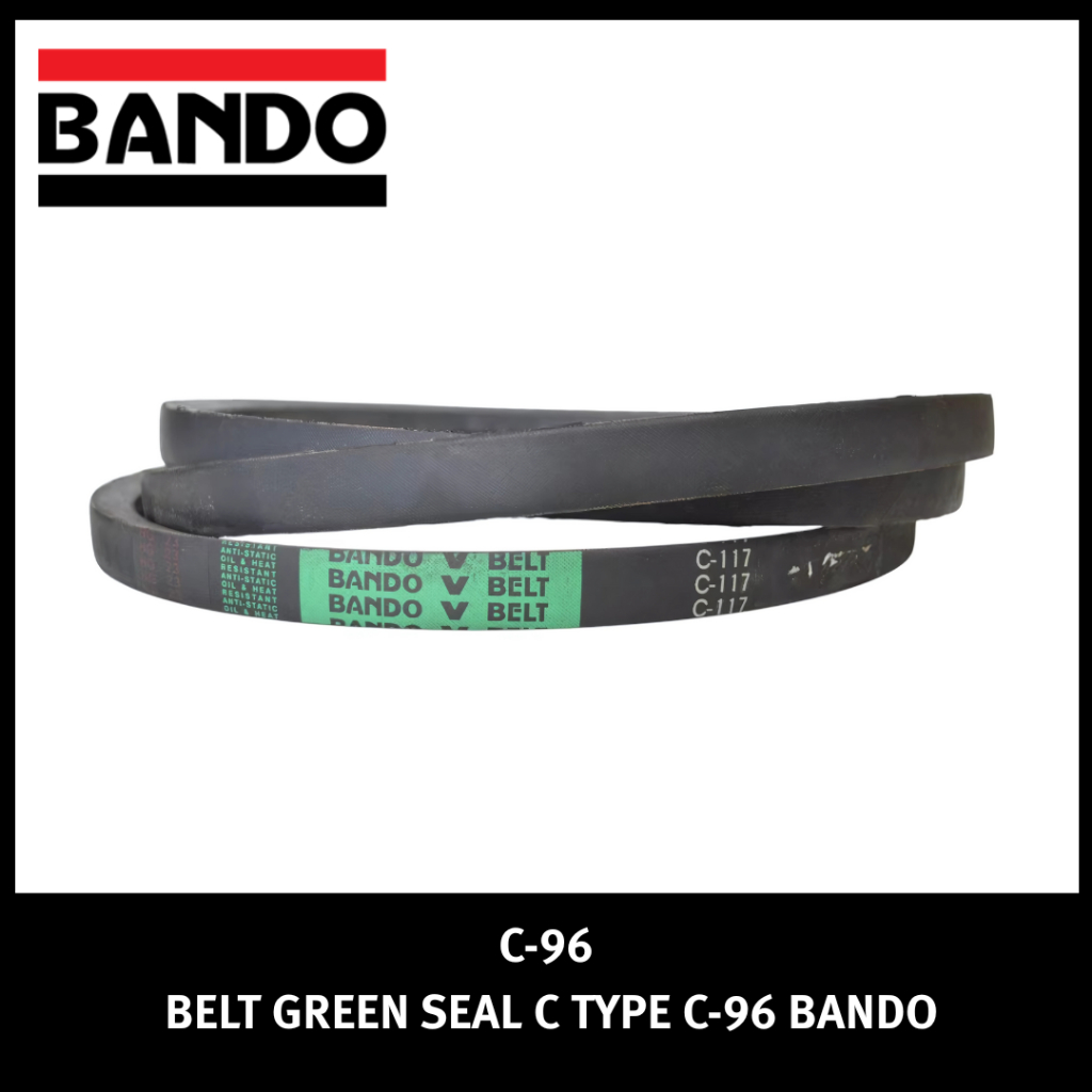 VANBELT C-96 BANDO BELT GREEN SEAL C TYPE C96 FANBELT VBELT เข็มขัดพัดลม VAN BELT