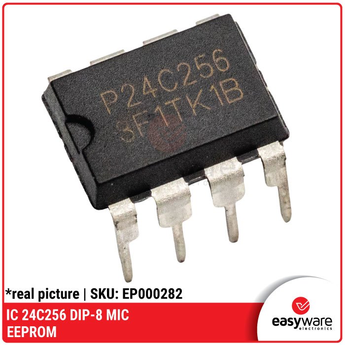 IC 24C256 DIP-8 - EEPROM 256Kbit I2C MIC Memory Chip