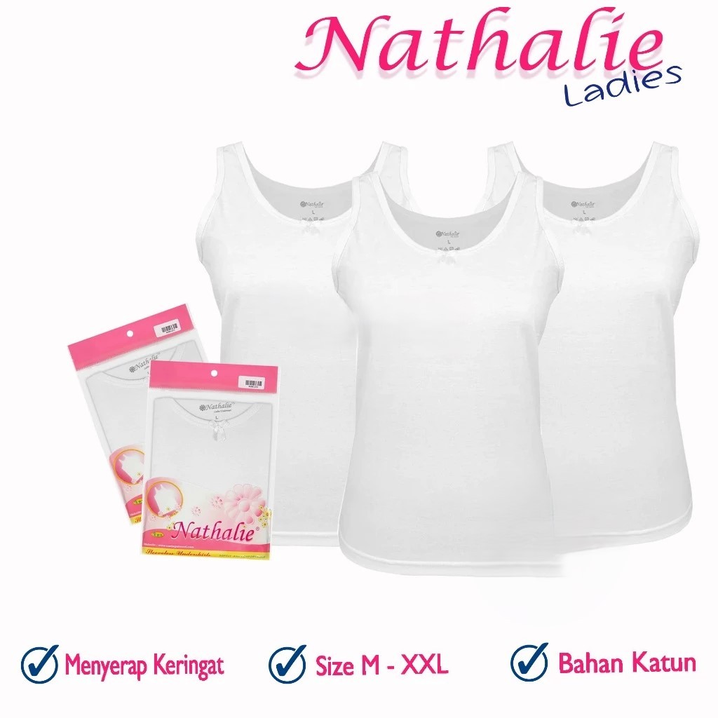KATUN (6 ชิ้น) เสื้อกล้ามผู้หญิง ยี่ห้อ Nathalie | เสื้อกล้ามผู้หญิงผู้ใหญ่ Size ML XL XXL คุณภาพ 3L