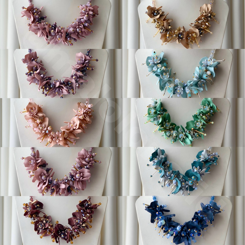 [ISABELLE] VOL-6 PREMIUM CRYSTAL BEADS NECKLACE CHOCKER / HIJAB NECKLACE