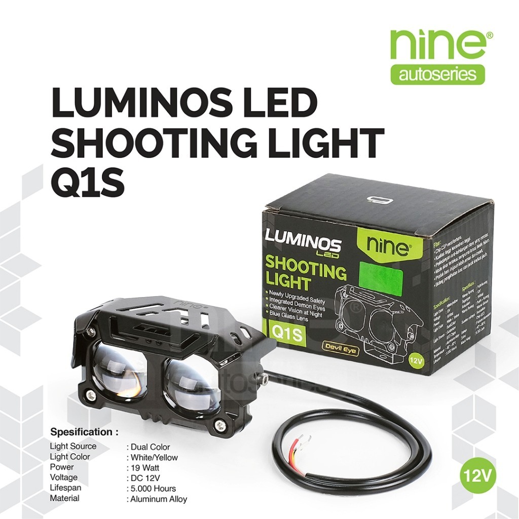 LuminosLED Q1S 2-Eye LED รถจักรยานยนต์รถยนต์