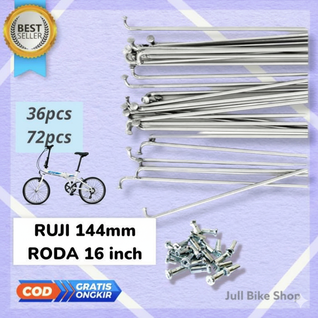 16 นิ้ว 14G 144 มม.จักรยาน Spokes – mini BMX จักรยานพับ Spokes สําหรับเด็ก