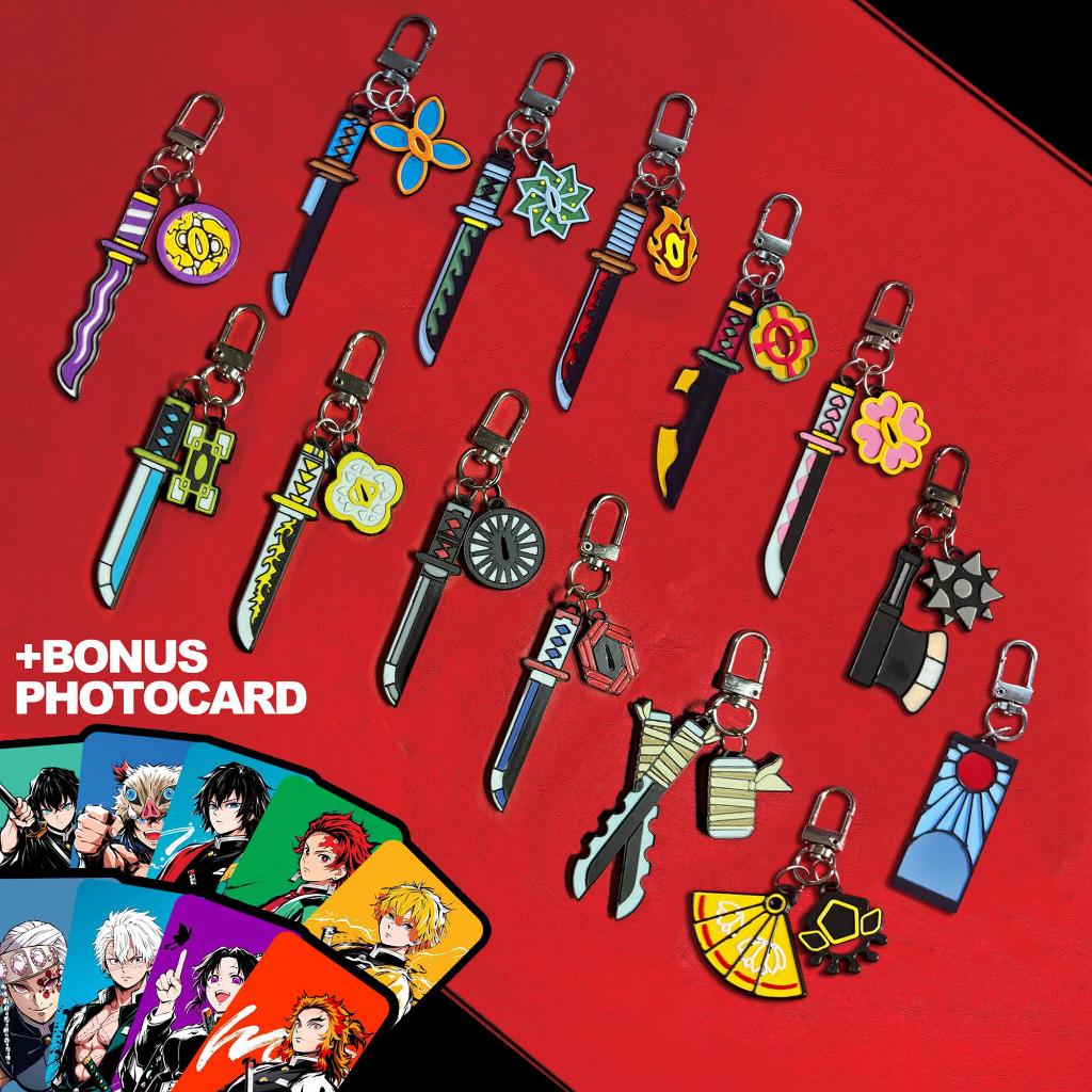 GANTUNGAN พวงกุญแจ Demon Slayer + Bonus Photocard - พวงกุญแจ Kimetsu no Yaiba