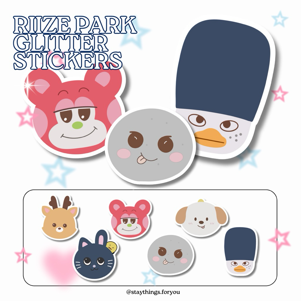 ⋅♡ Staythings [pre order] สติ๊กเกอร์ riize park สติ๊กเกอร์กลิตเตอร์