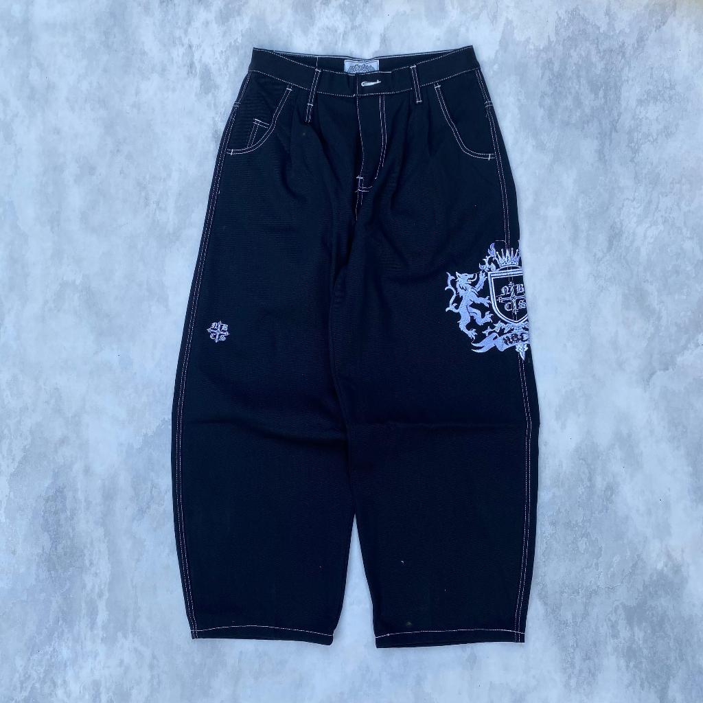 LIONKING BLACK BAGGYPANTS สําหรับผู้ชายและผู้หญิง NOTBADCUB SERIES