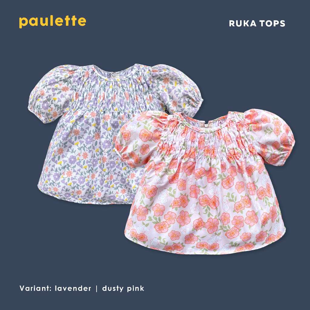 Paulette Kids Ruka เสื้อลายดอกไม้เด็กผู้หญิง