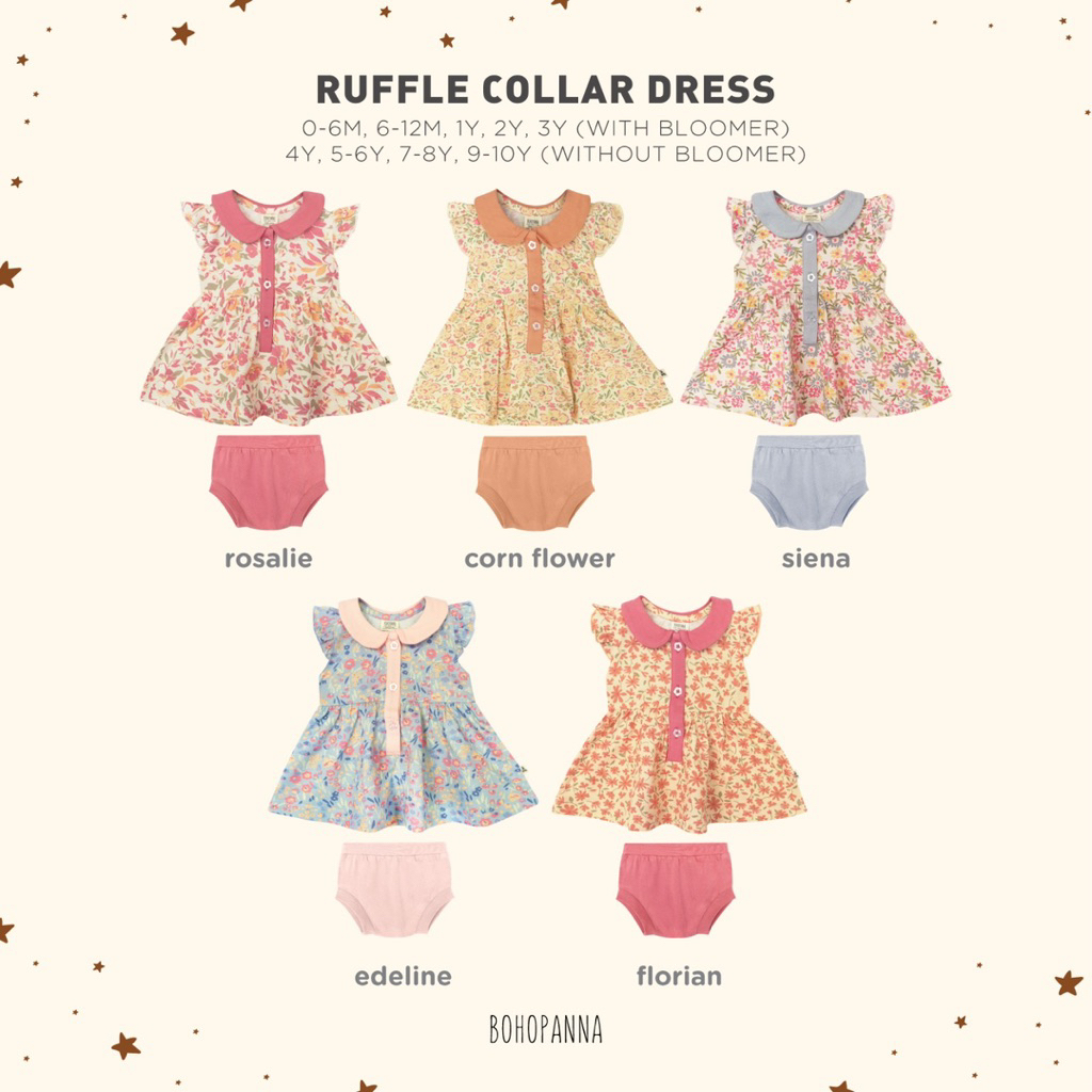 HILOLI - BOHOPNA RUFFLE COLLAR DRESS