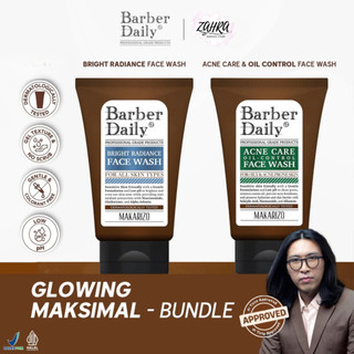 Barber Daily Face Wash Acne Care & Oil Control Face Wash + Bright Radiance Face Wash