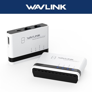 WAVLINK USB Wireless Print Server WiFi Printer Server with 10/100Mbps LAN/Bridge 480Mbps USB2.0 Support Wired/Wireless/Standalone Modes COD Support